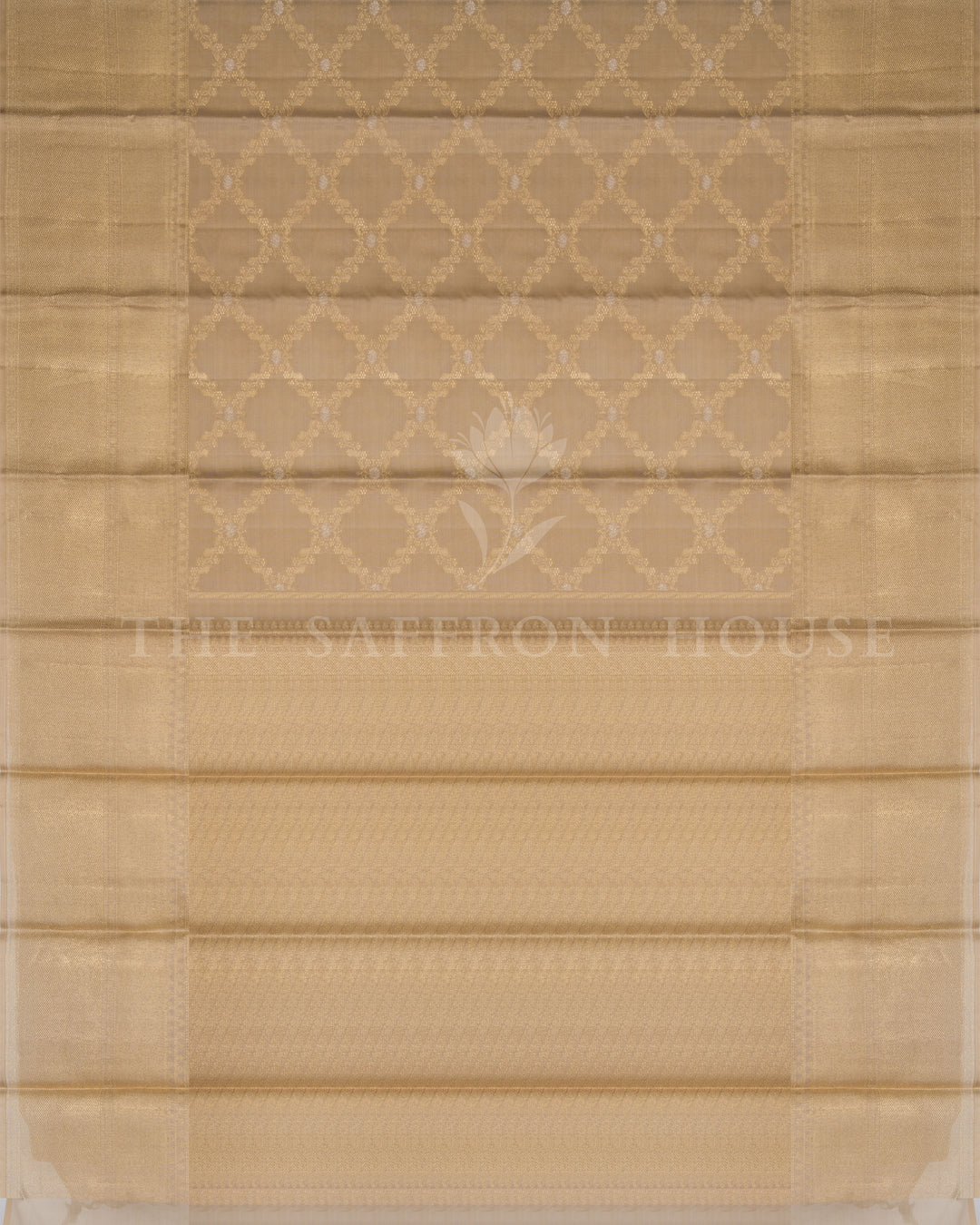 Antique Gold Kanjivaram Silk Saree – The Saffron House