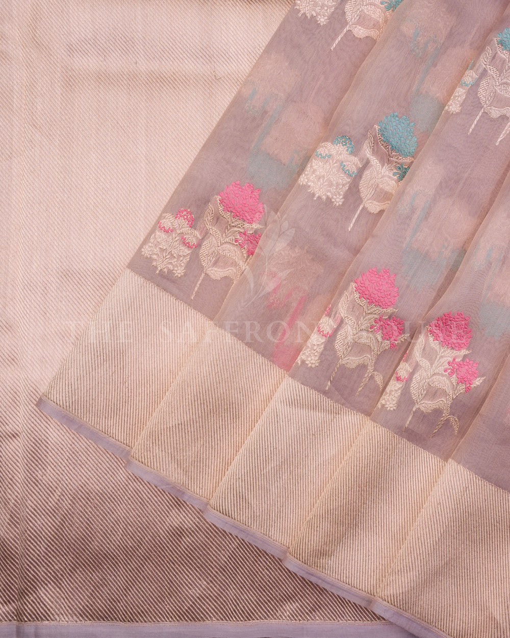 Green Kora Banarasi Silk Saree – The Saffron House