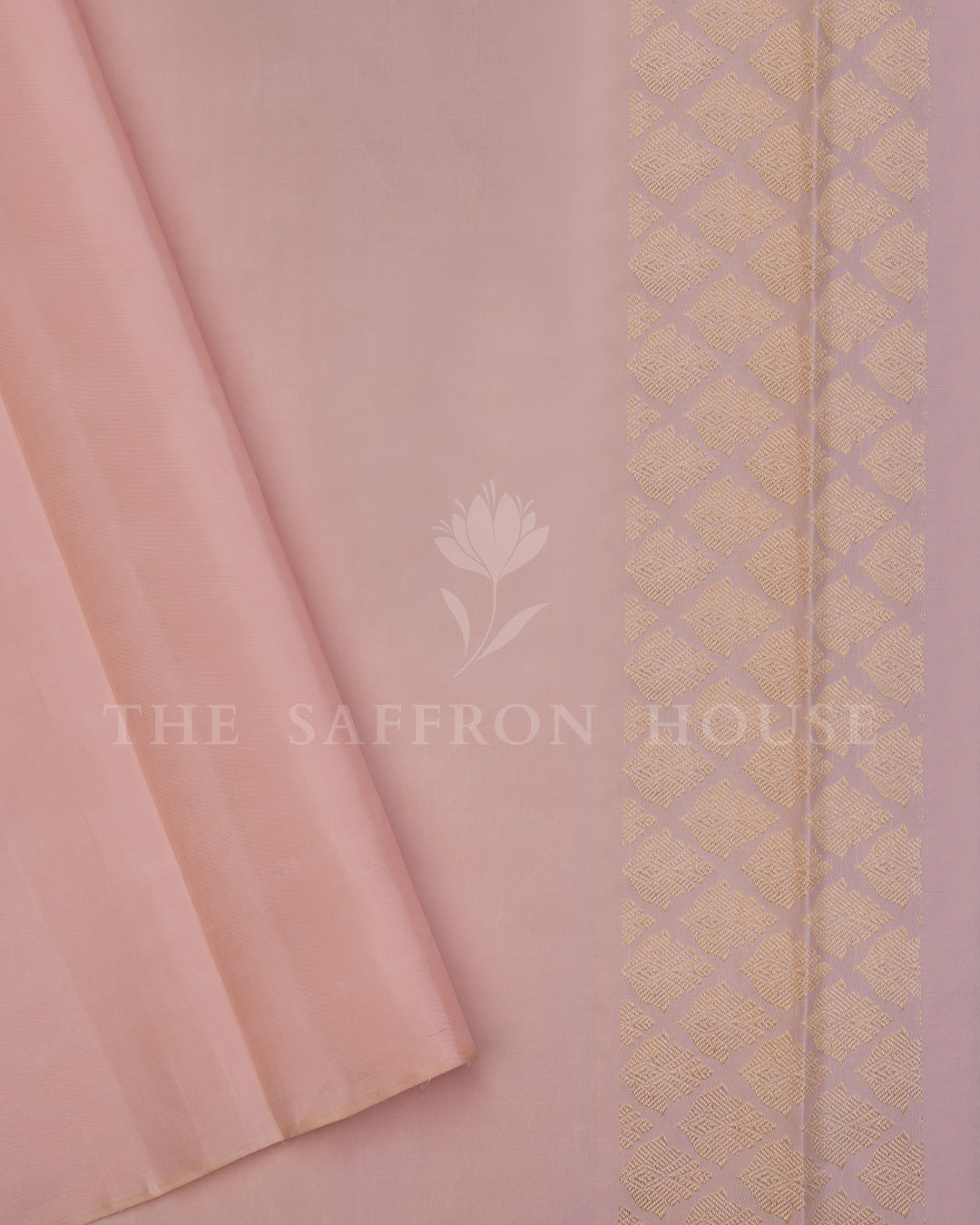 Mint And Blush Pink Kanjivaram Silk Saree – The Saffron House