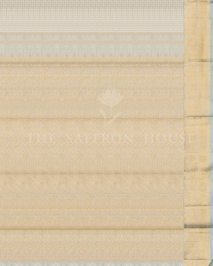 Pistachio Green Tissue Kanjivaram Silk Saree – The Saffron House