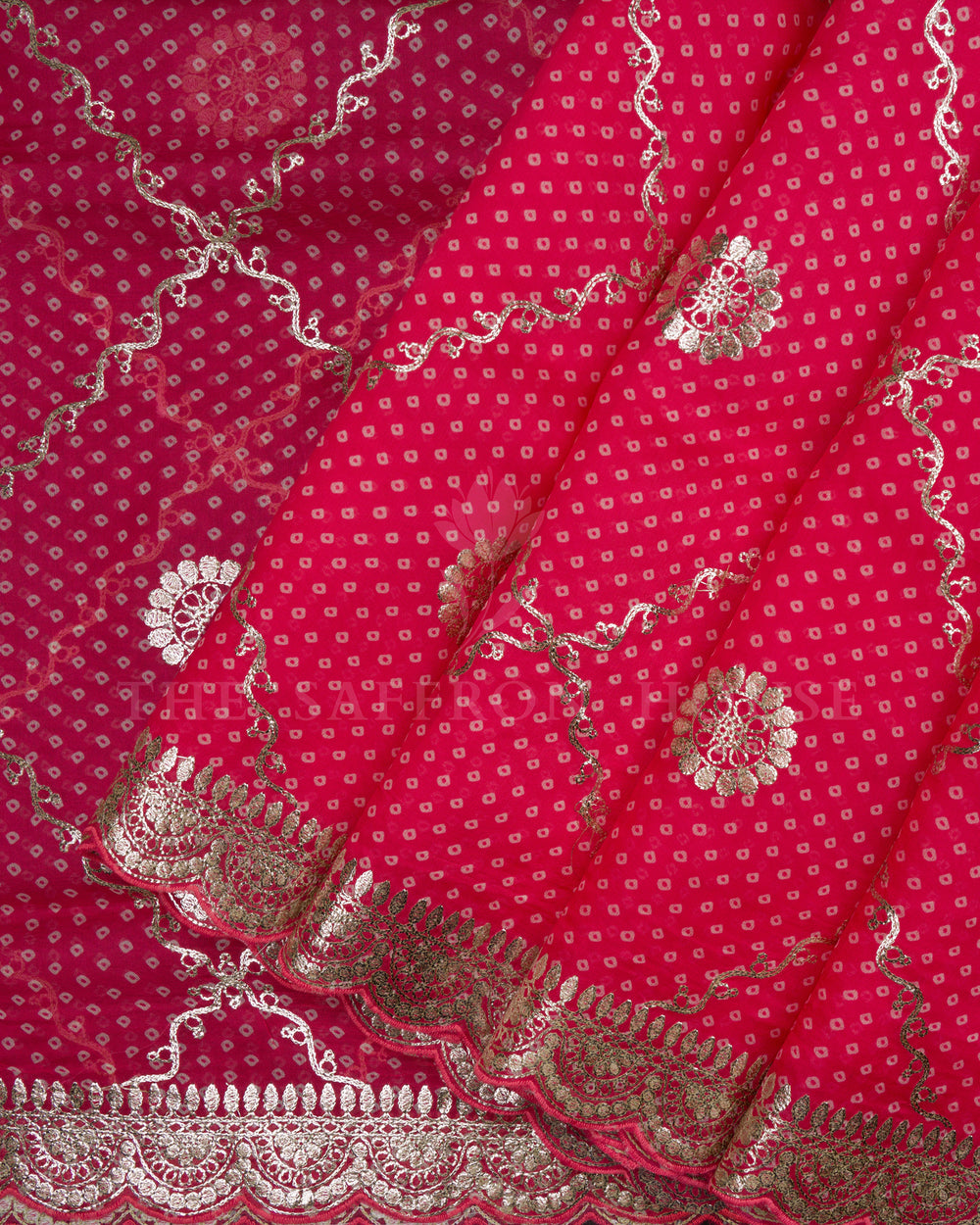 Pink Organza Banarasi Saree – The Saffron House
