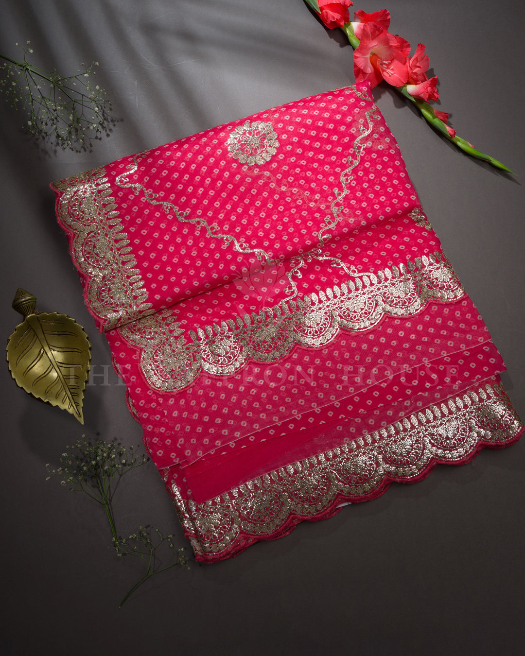 Pink Organza Banarasi Saree – The Saffron House