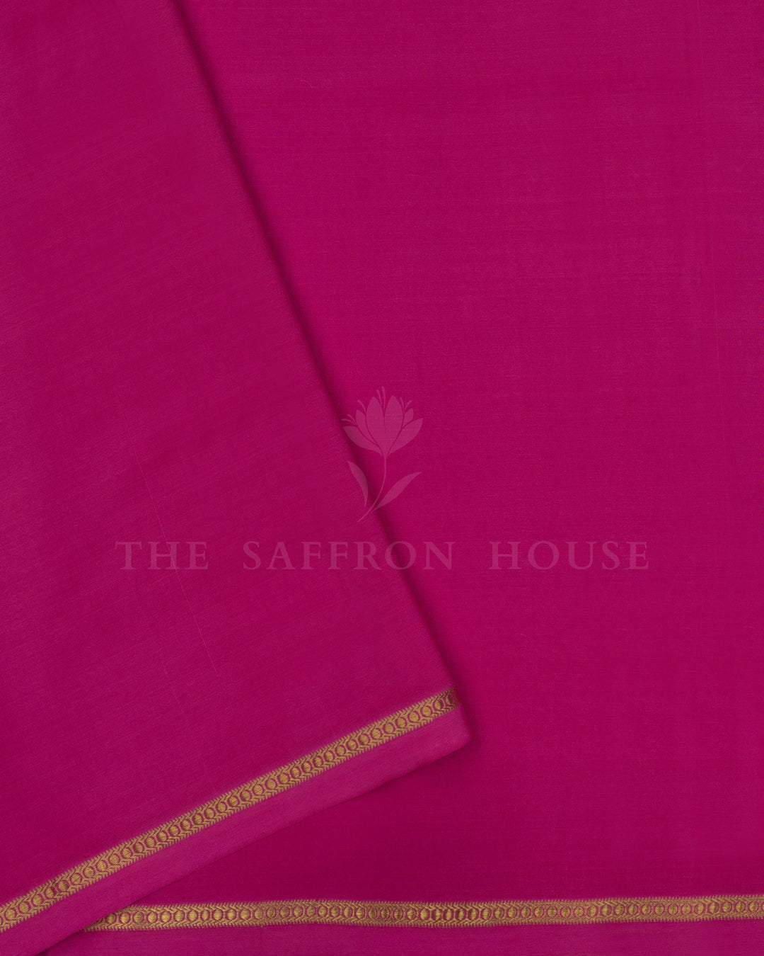 Pink Pure Zari Mysore Silk Saree – The Saffron House
