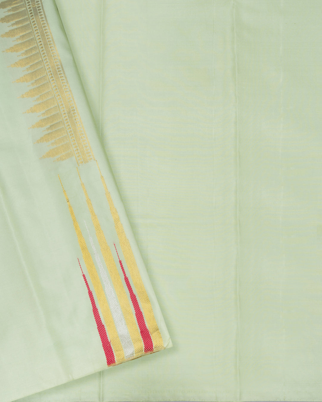 Pistachio Green Brocade Kanjivaram Silk Saree – The Saffron House