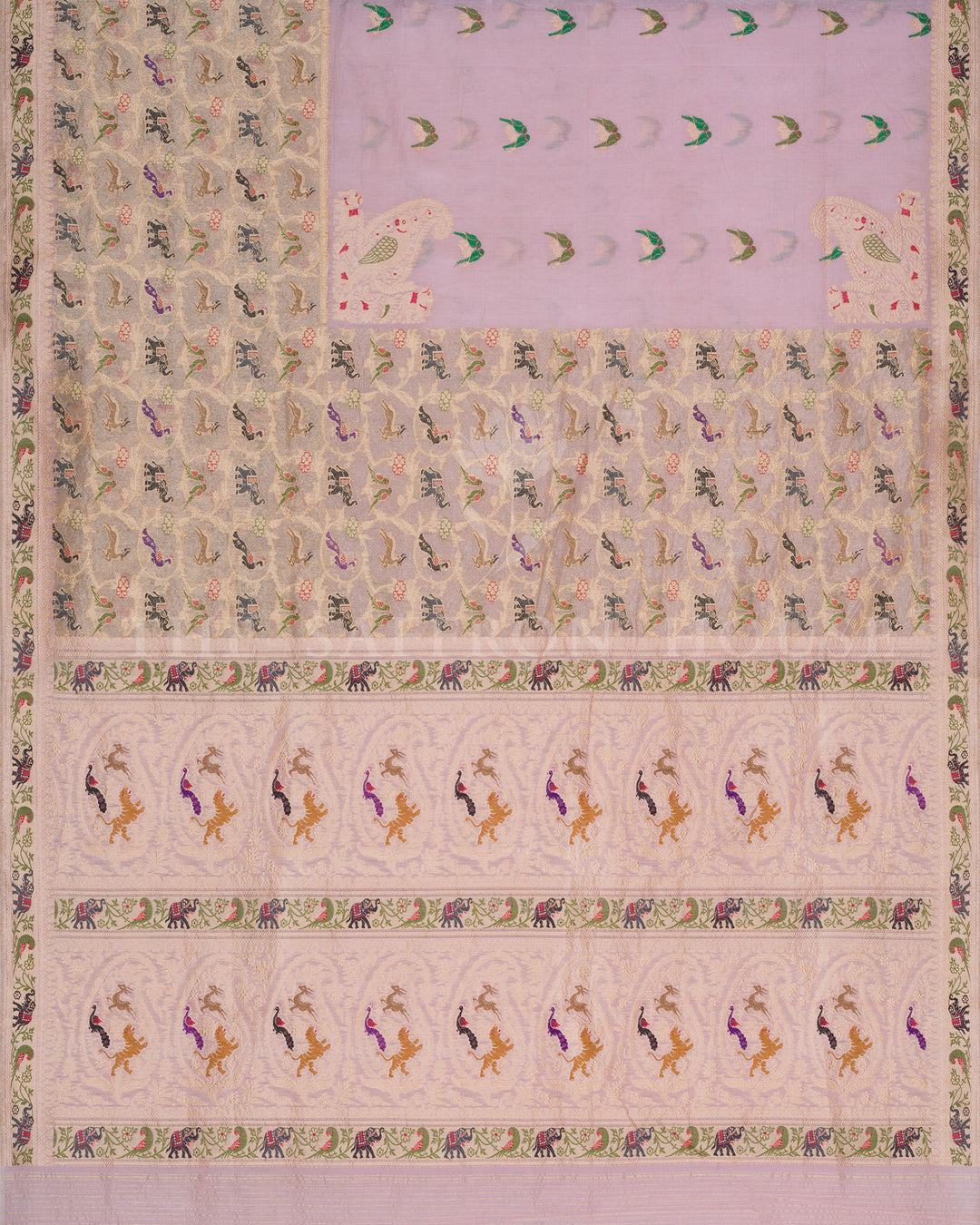 Blush Pink Banarasi Silk Saree – The Saffron House