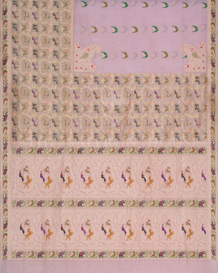 Blush Pink Banarasi Silk Saree – The Saffron House