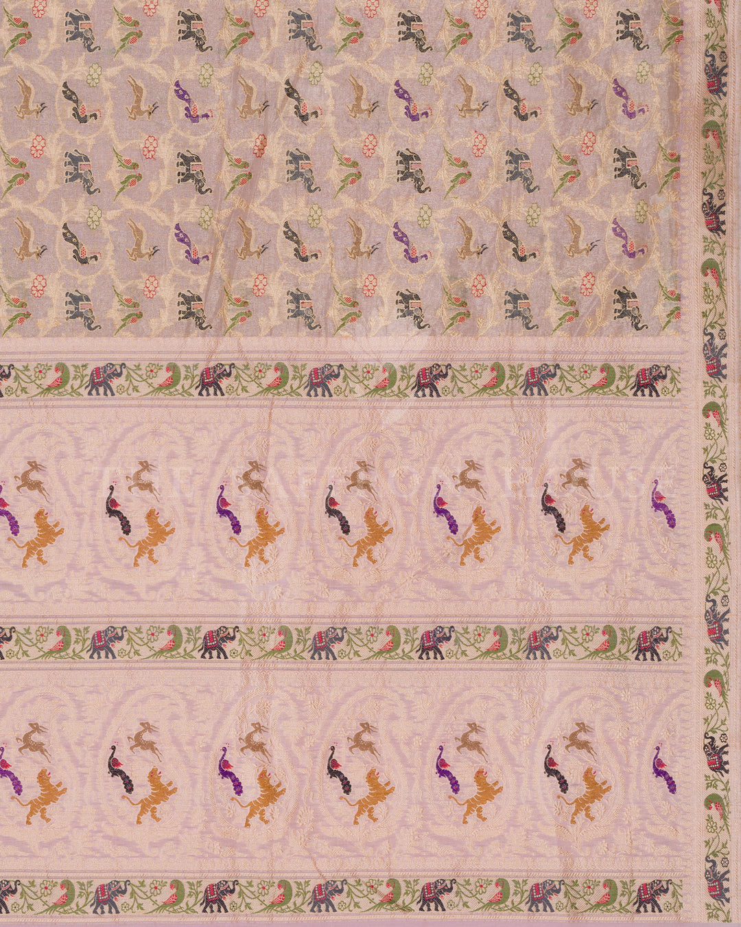 Blush Pink Banarasi Silk Saree – The Saffron House