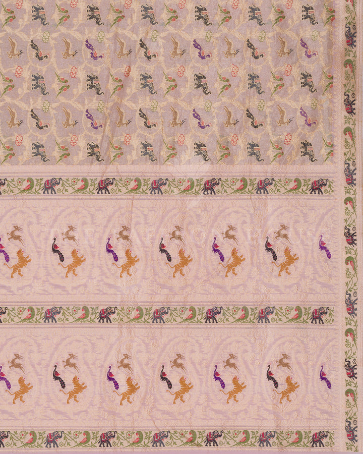 Blush Pink Banarasi Silk Saree – The Saffron House