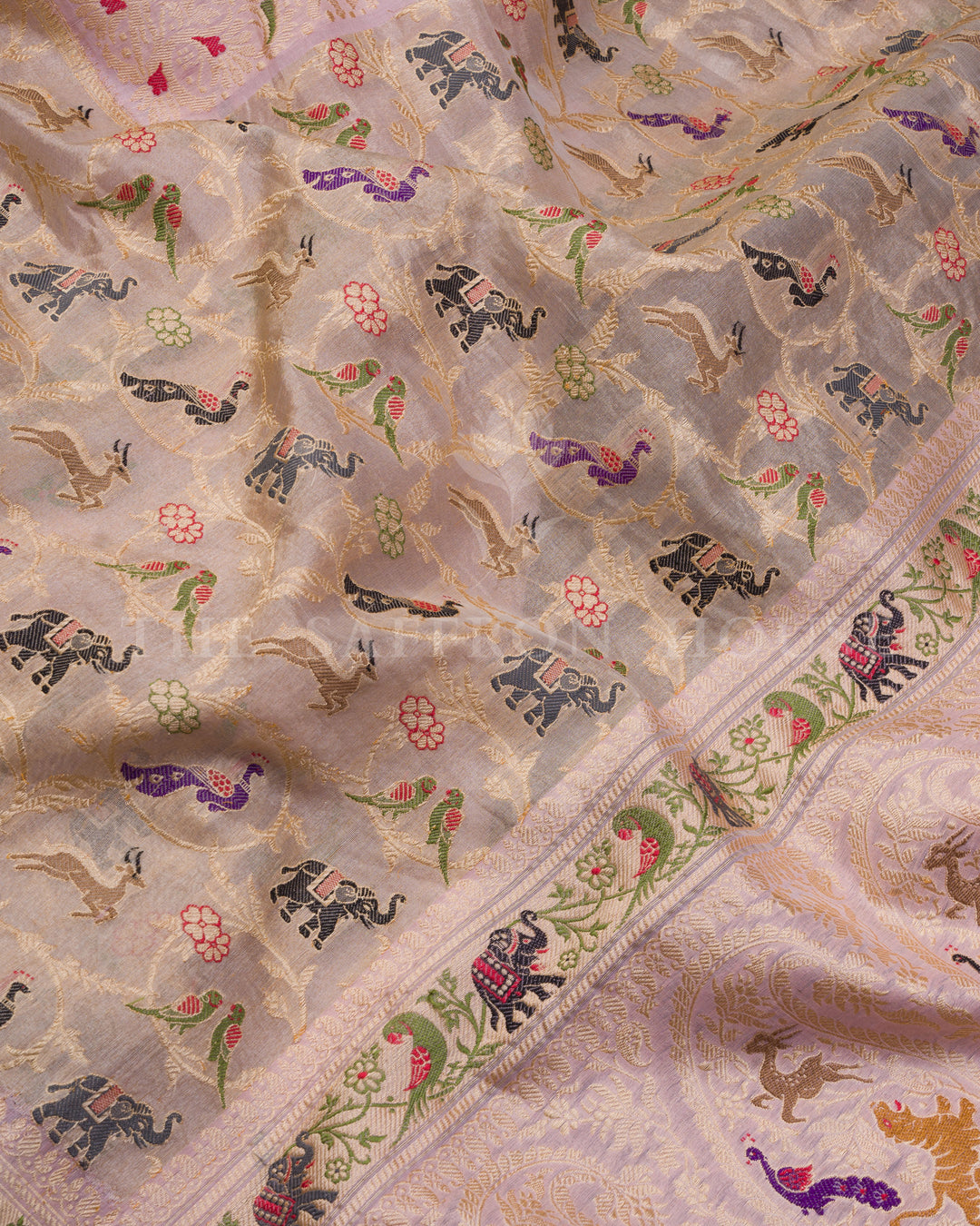 Blush Pink Banarasi Silk Saree – The Saffron House