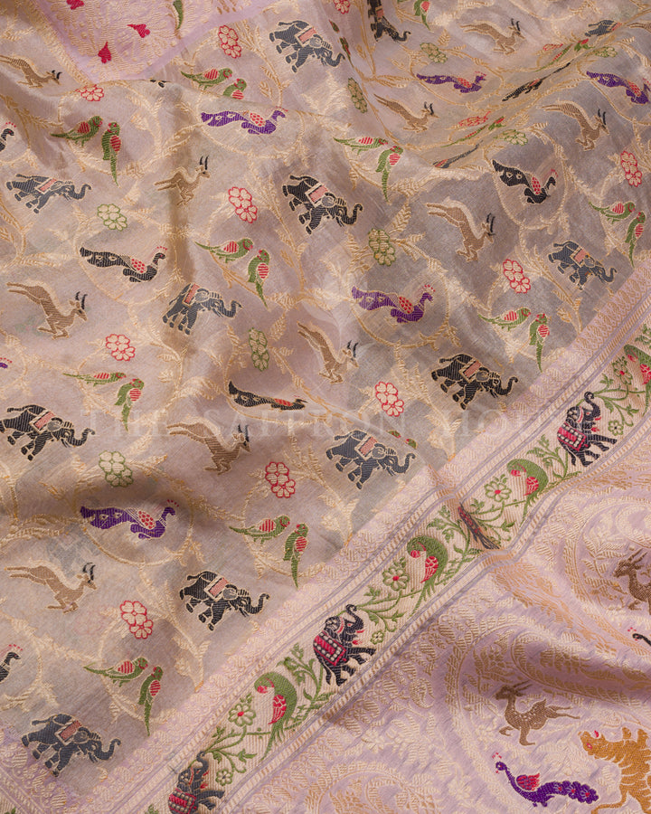 Blush Pink Banarasi Silk Saree – The Saffron House