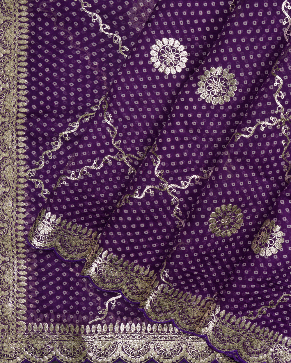 Purple Organza Banarasi Saree – The Saffron House