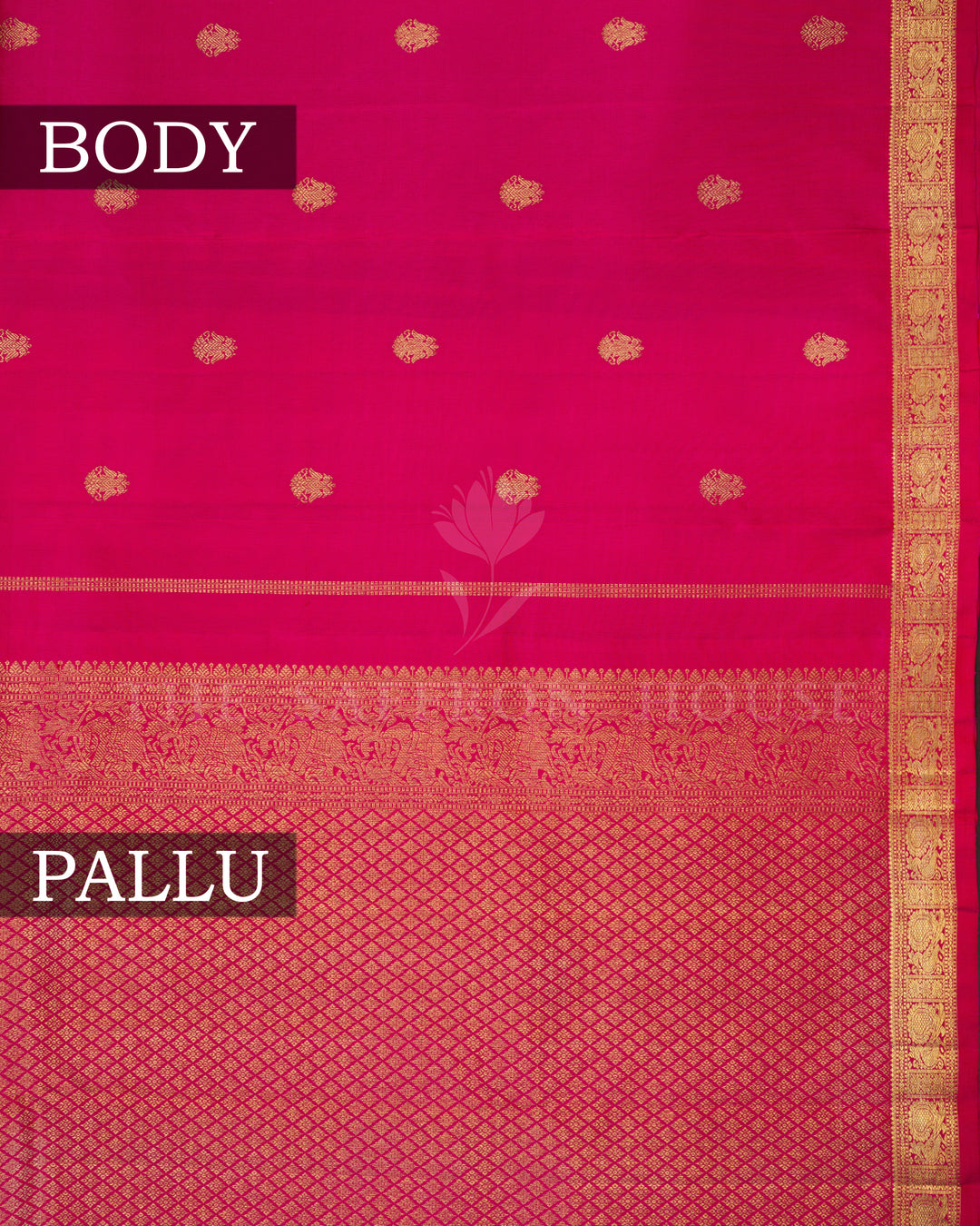 Rani Pink Brocade Kanjivaram Silk Saree – The Saffron House