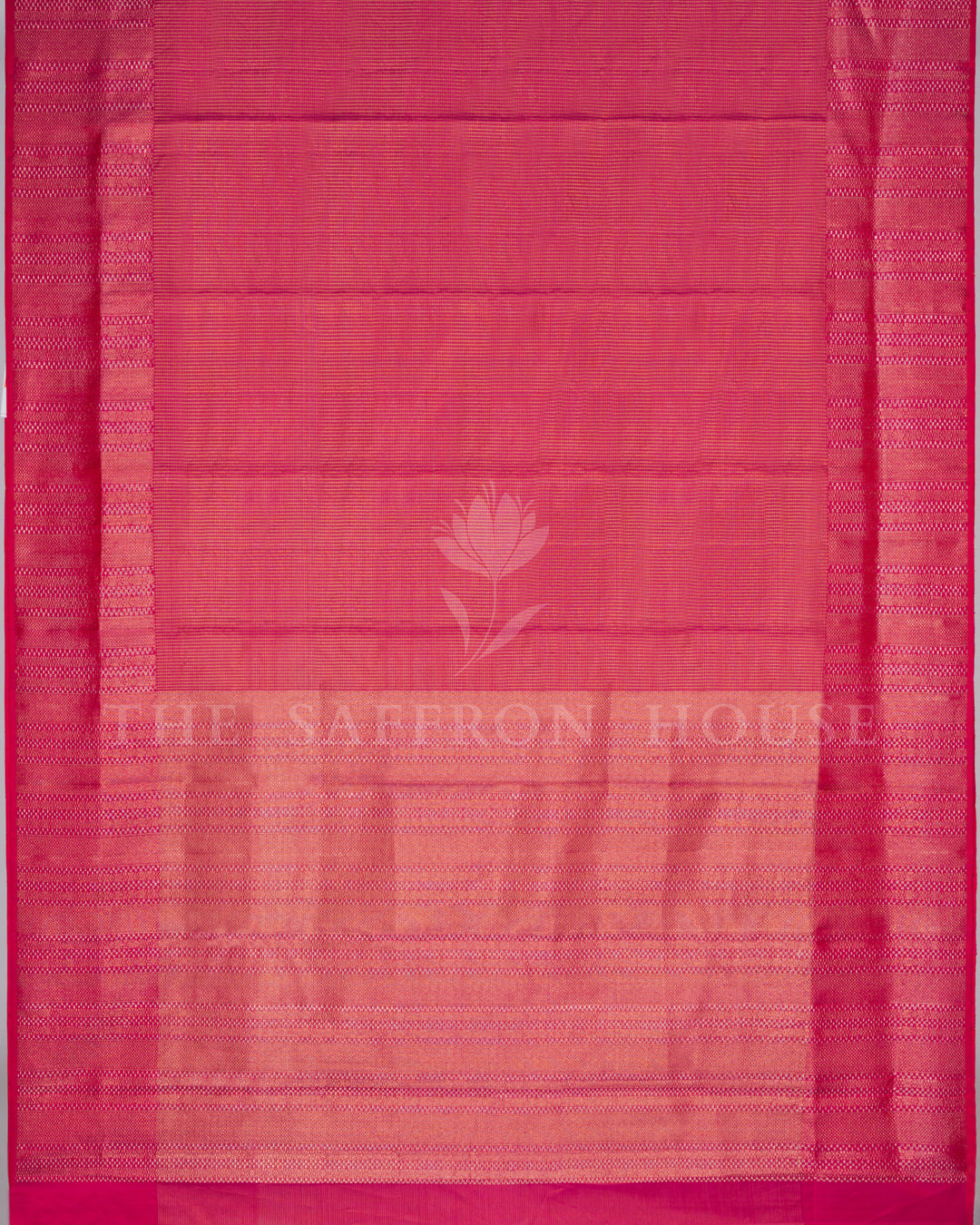 Rani Pink Kattam Kanjivaram Silk Saree – The Saffron House