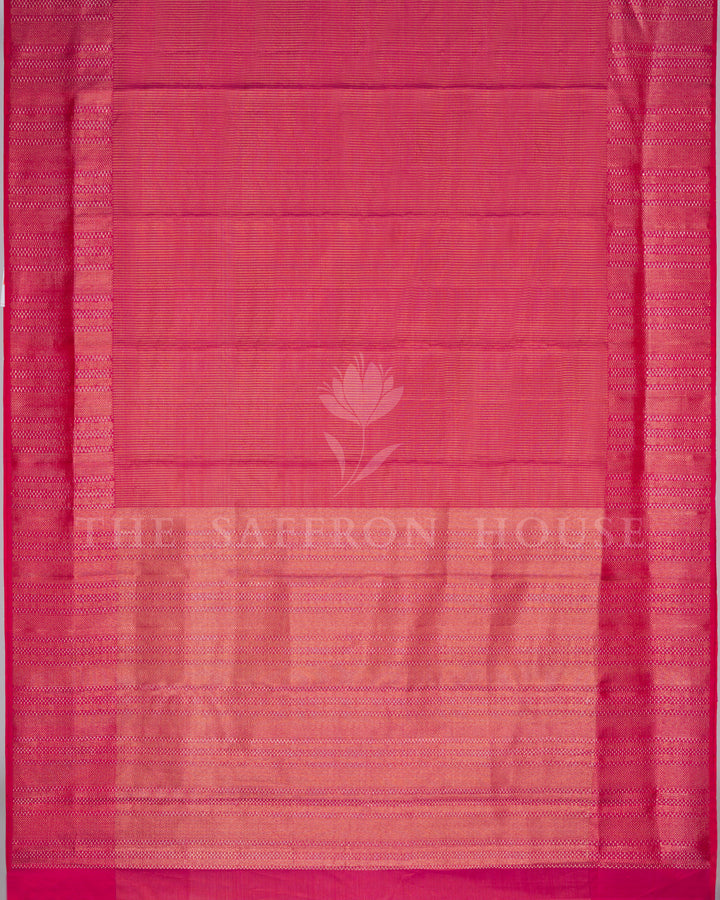 Rani Pink Kattam Kanjivaram Silk Saree – The Saffron House