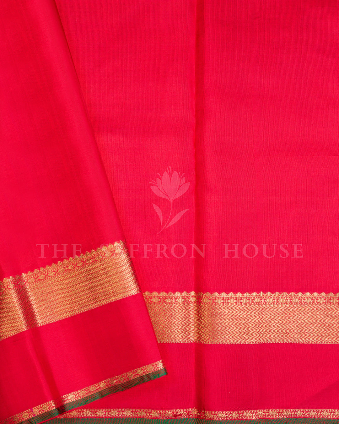 Red Korvai Kanjivaram Silk Saree – The Saffron House