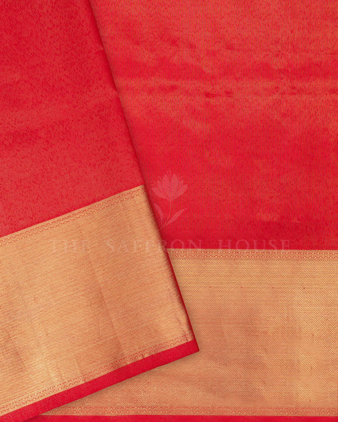 Red Brocade Kanjivaram Silk Saree – The Saffron House