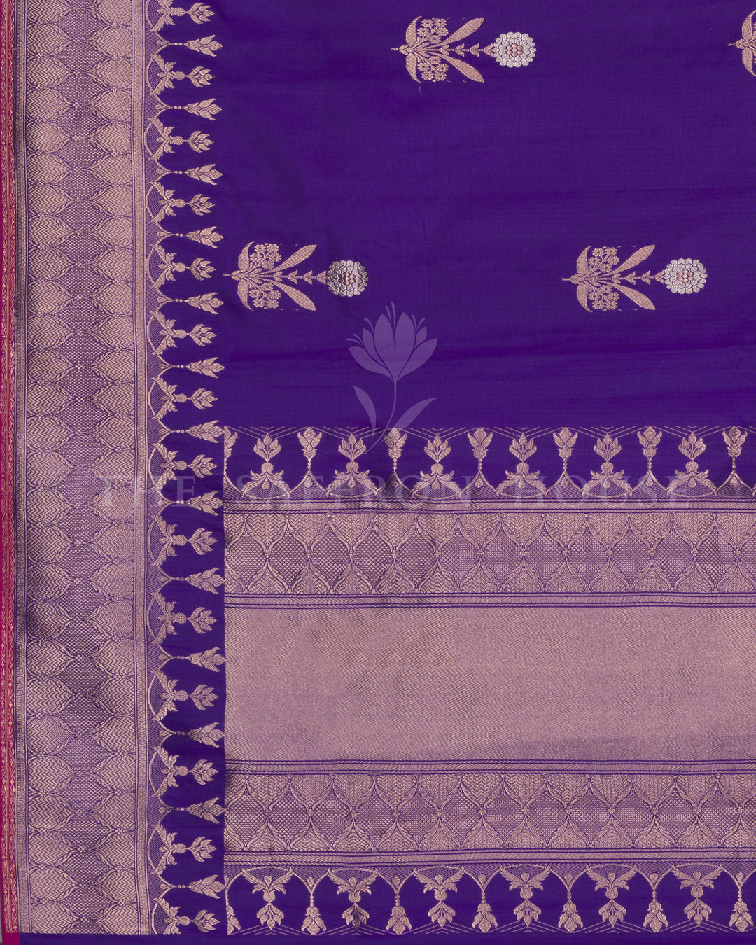 Purple Katan Banarasi Silk Saree – The Saffron House