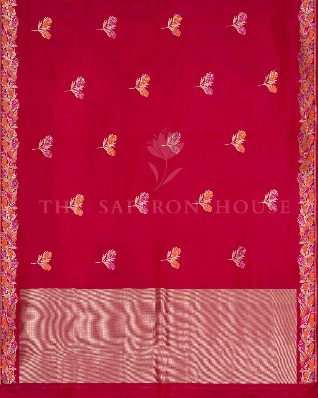 Purple Mashru Banarasi Saree – The Saffron House