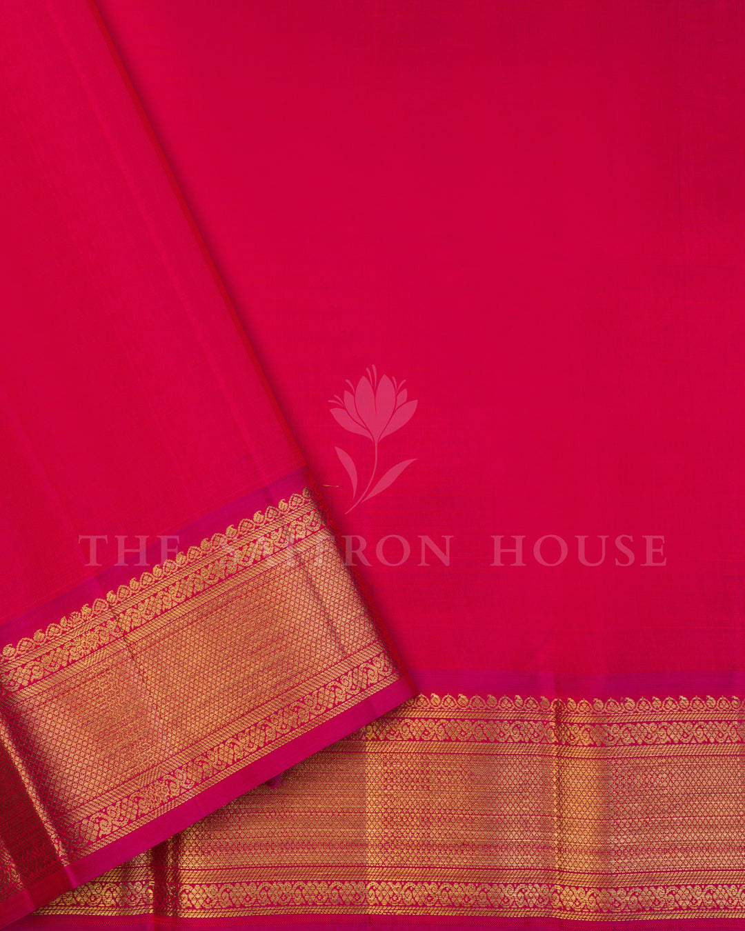 Magenta Pink And Green Kanjivaram Silk Saree – The Saffron House