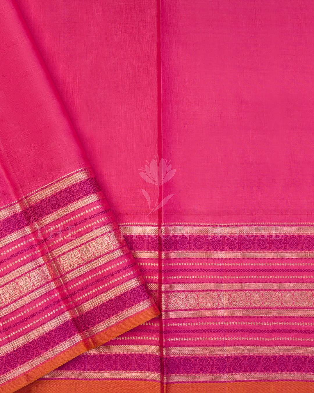 Lavender And Pink Kanjivaram Silk Saree – The Saffron House