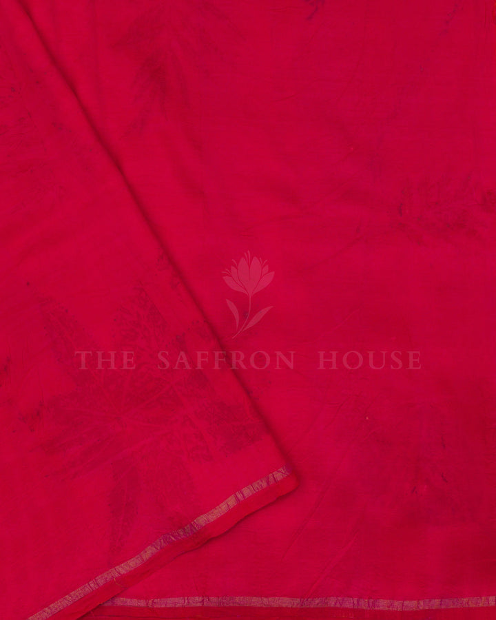 Soft Lavender Pink Eco-Printed Kanjivaram Silk Saree – The Saffron House