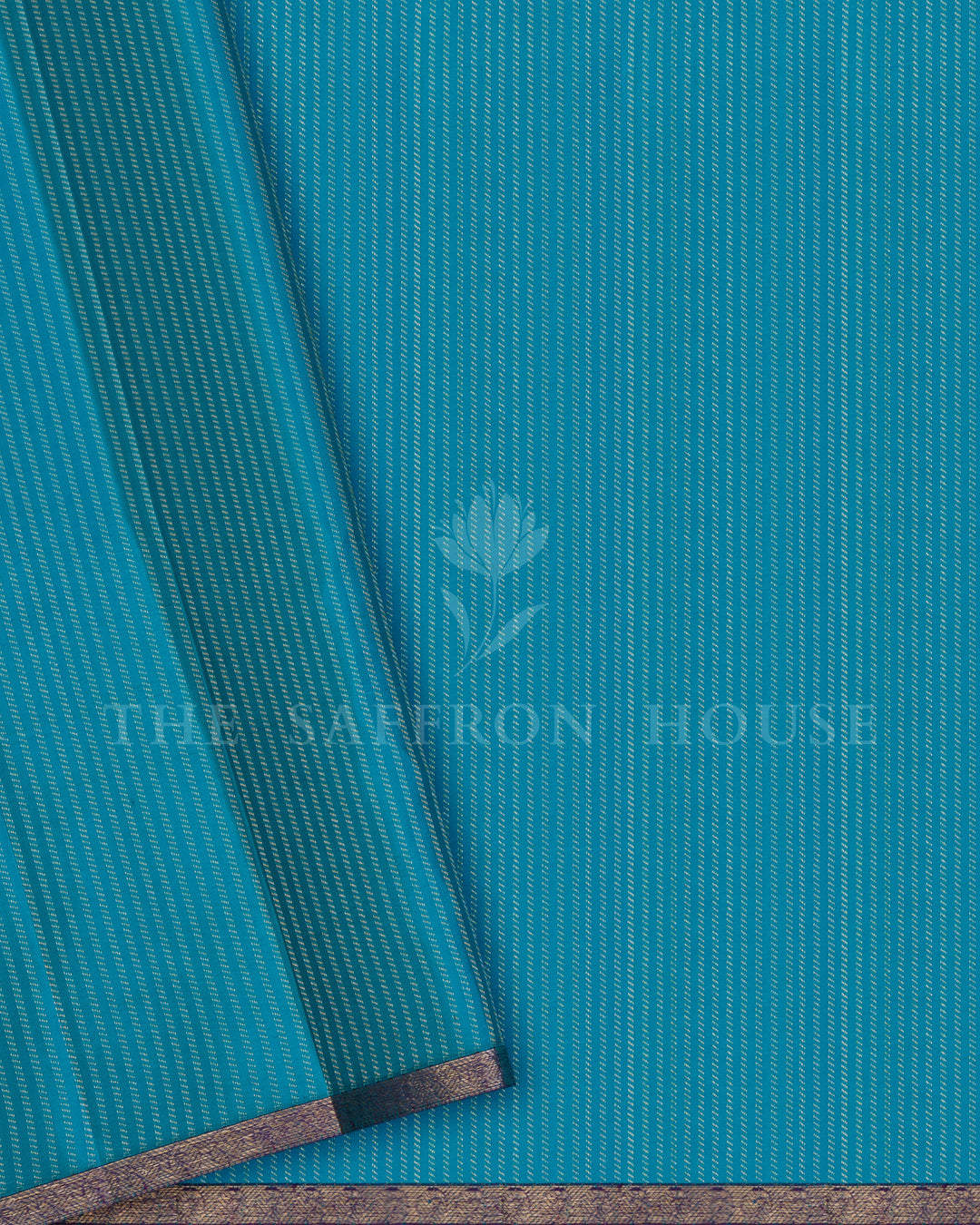 Teal Kanjivaram Silk Saree – The Saffron House