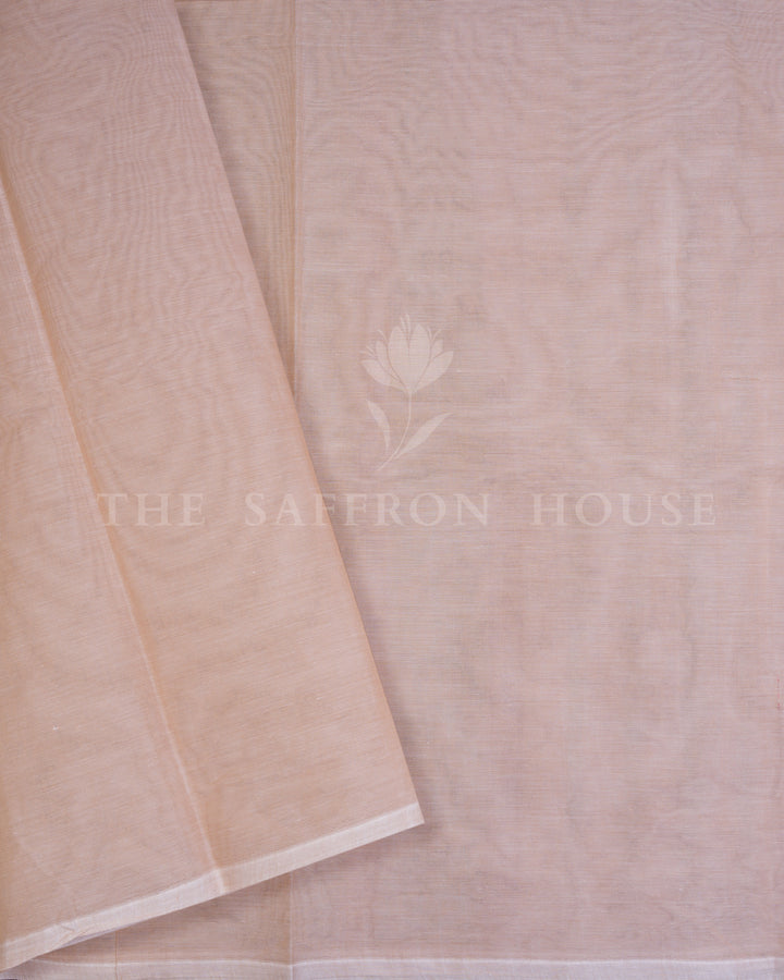 Blush Pink And Sage Green Handwoven Cotton Saree – The Saffron House