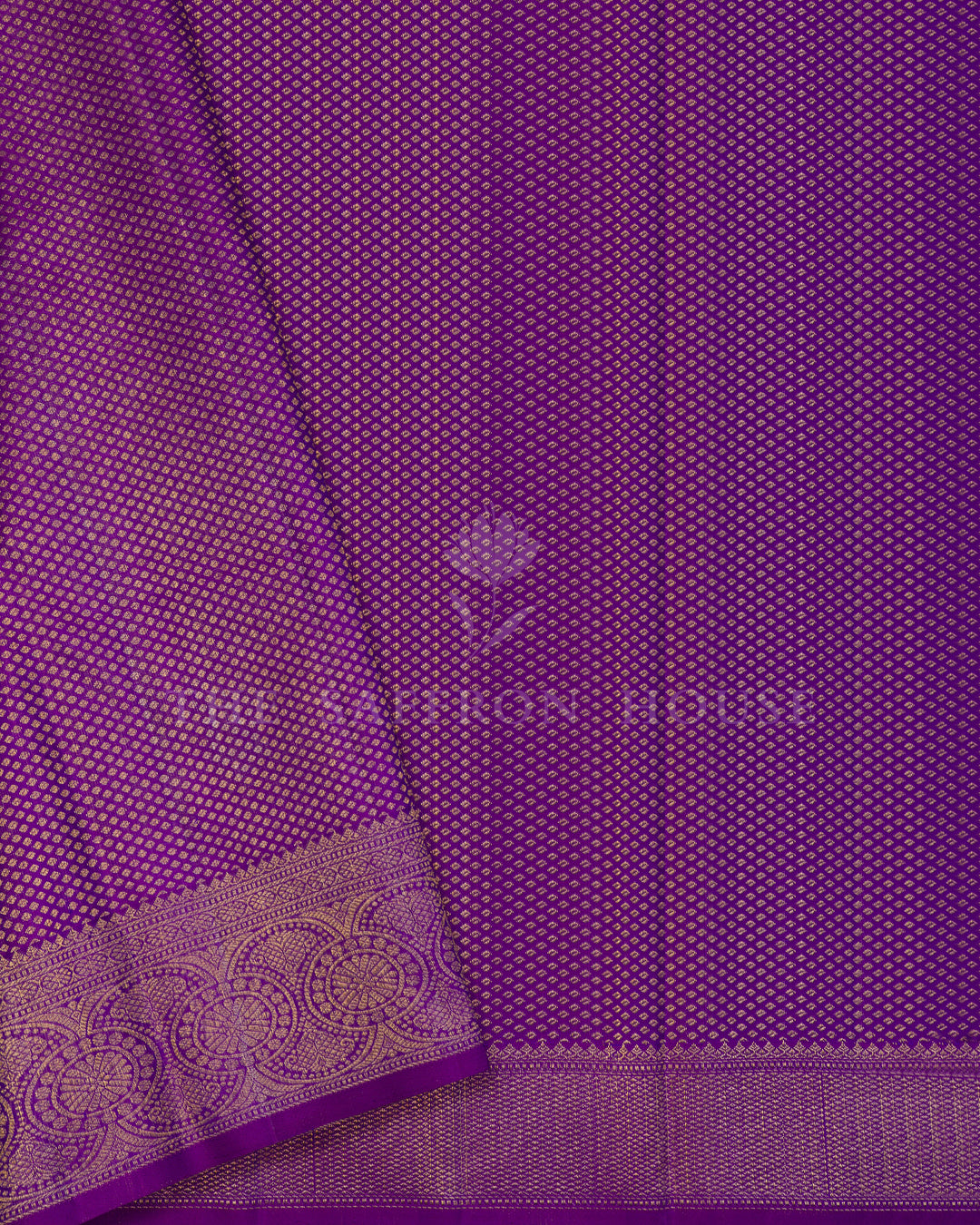 Violet And Lavender Kanjivaram Silk Saree – The Saffron House