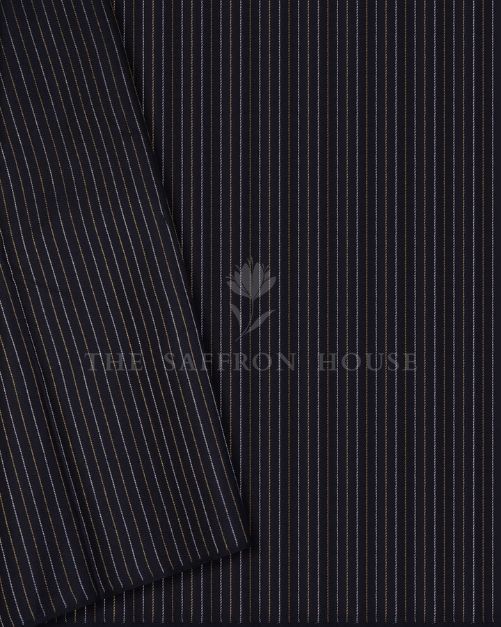 Pure White And Slate Grey Kanjivaram Silk Saree – The Saffron House